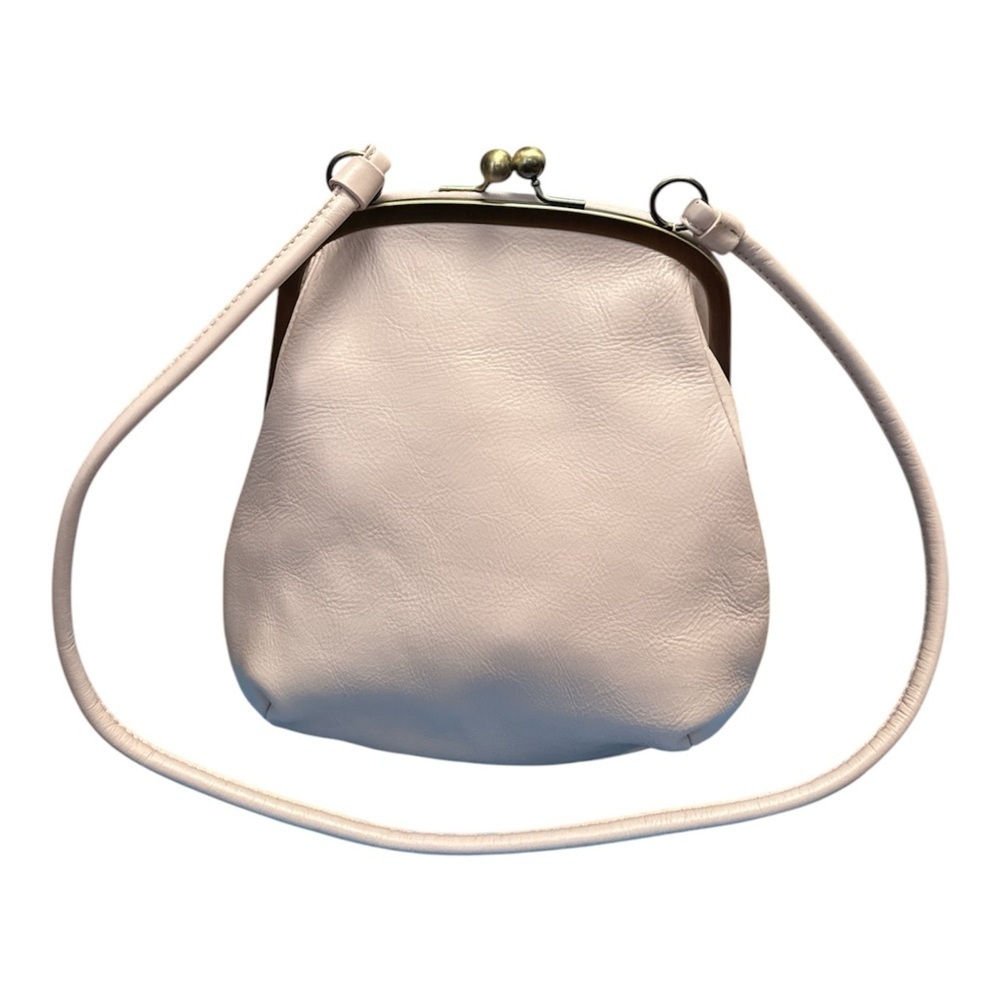 Chic Cream Leather Crossbody Bag